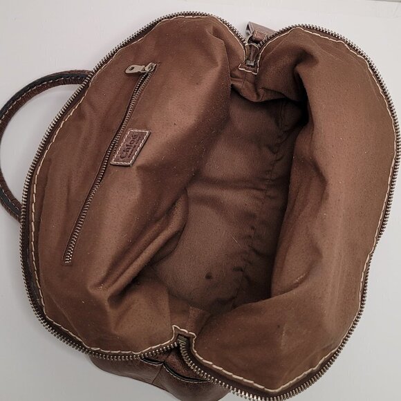 CHLOE Brown Leather Edith Bowler Satchel Bag - Picture 9 of 14